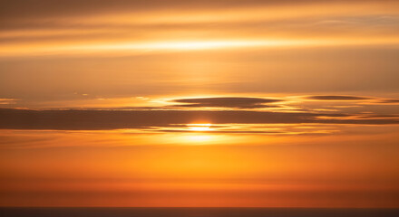 Photography of Orange Clouds at Sunset with Hopeful and Peaceful Mood