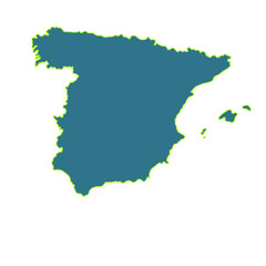 Obraz premium map of spain with flag