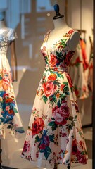 Floral dress display