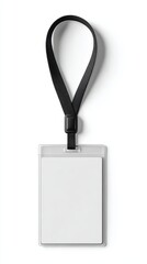 Fototapeta premium Stunning photo of blank name tag isolated on white background for event or identification.