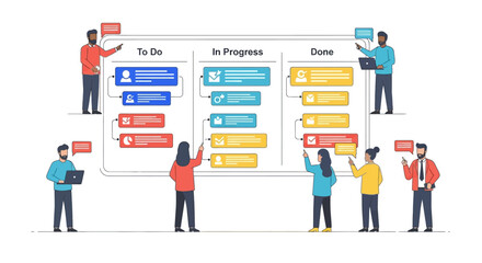 Collaborative Kanban Board Workflow Visualization for Agile Project Management