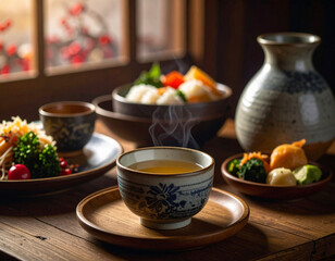 日本の冬を味わう｜熱燗と和食が奏でる癒しの晩酌時間