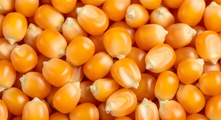 Macro Photography of Corn Kernels with Vibrant Yellow and Orange Tones