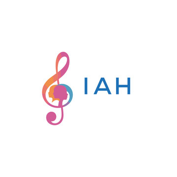 "IAH Music and Arts Logo Design, Abstract Treble Clef with Human Faces", IAH Later Logo, 
