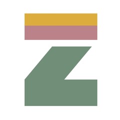 Zesty letter Z featuring bold layered oil paint strokes blending deep green, brown, yellow, and pink, perfect for dynamic design, editorial content, and artistic branding.
