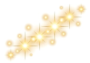A Minimalist Illustration of Luminous Stars and Bokeh, Radiating Brightness and Subtle Shimmering Dust on a Clean White Canvas.