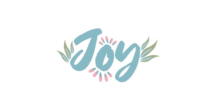 Playful JOY logo adorned with delicate pink flowers and greenery. Perfect for mood-boosting content, happiness blogs, lifestyle coaching, or self-love-focused wellness businesses. - Powered by Adobe