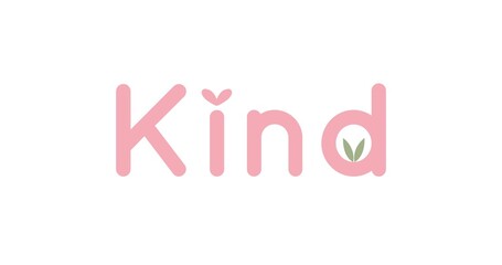 Lovely KIND logo where the �i� becomes a heart and the �d� holds leafy detail. A warm identity for kindness movements, self-love platforms, or emotional well-being communities.
