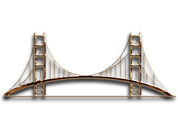 Golden gate Bridge in Gold