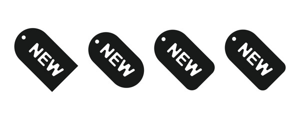 New tag symbol icon, new product, novelty, newest item. 
