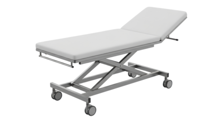 Isolated adjustable bed in the medical field for a doctor's office or hospital setting