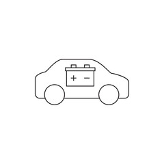 EV Car Battery Positive Sign