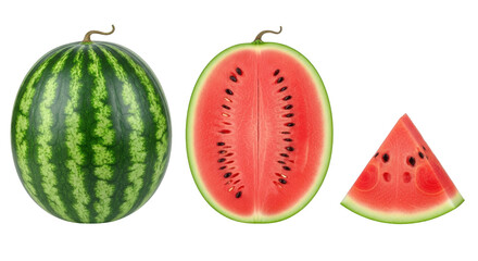 Isolated Watermelon, Cut Watermelon, Watermelon Slice; Fresh Fruit, Healthy Food Choice