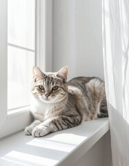 Cat on a windowsill