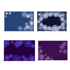 Winter Snowflake Greeting Card Design