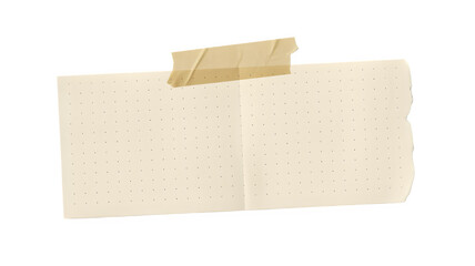 Torn Paper Sheet with Scotch Tape Illustration in 3D Transparent Background