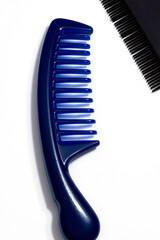 A Comb Plastic On A White Background