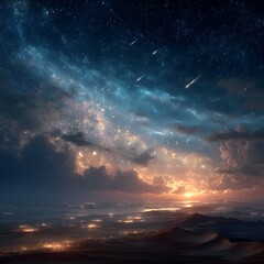 Beautiful cosmic stars and galaxy high resolution image