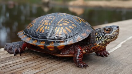 Fototapeta premium Wild reptiles with shell patterns