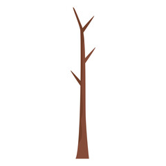 Winter tree vector. Isolated vector design elements, hand-drawn wooden twigs, logs, tree branches vector.