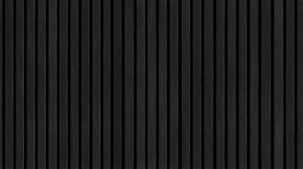 SEAMLESS wall panel pattern, slim vertical slats in black wood with natural fluted texture, modern interior background for home & office, decorative accent wall or acoustic panel design.