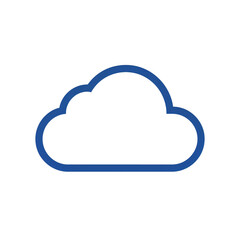 Vector Illustration of Cloud Computing Icon – Data Storage and Network Connection Symbol, Modern Technology Concept on White Background