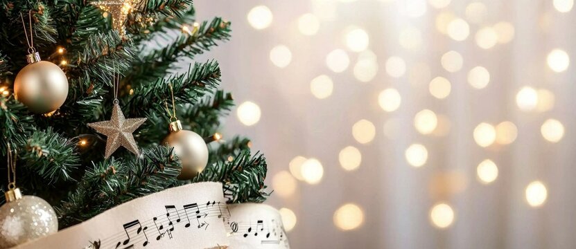 A serene church scene filled with the spirit of caroling during Christmas.