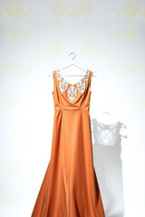 A Dress Elegant On A White Background