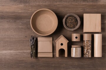 Obraz premium Natural materials arranged harmoniously create serene space for