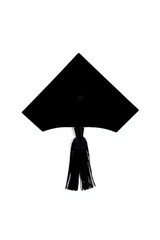 A Graduation Cap On A White Background