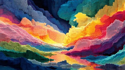 Vibrant cube wave artistic background high resolution image