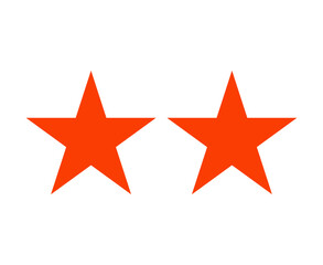 Star Shape Set Symbol Orange Graphic Design Element Vector Illustration