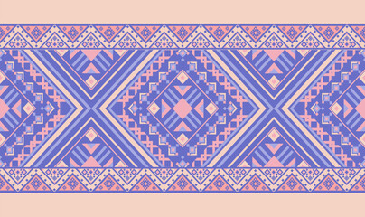 Native pattern american tribal indian ornament pattern geometric ethnic textile texture tribal aztec pattern navajo mexican fabric seamless Vector decoration fashion