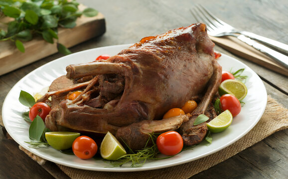 Haitian dish - Tassot cabrit - roast goat meat.