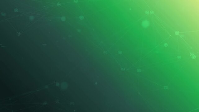 Video background with moving technology lightsGreen 