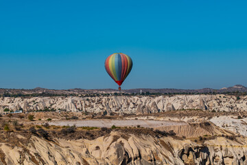 Landscape of Goreme valley in Cappadocia