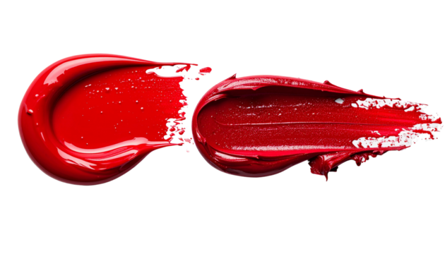  - Double Red Paint Set with Gradient and Solid Color Variations isolated on transparent background.