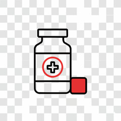 Medication Container Vector – Red Cross Label Design