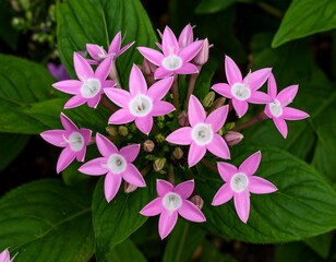 Cluster of vibrant pink flowers