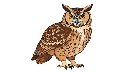 Obraz premium Detailed illustration of an owl