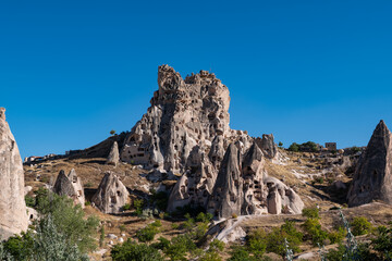 Landscape of Goreme valley in Cappadocia