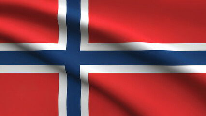 Obraz premium 3D style flag of Norway