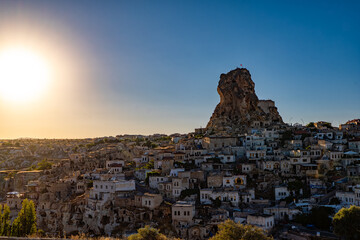 Sunset inGoreme town in Cappadocia