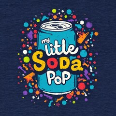 Soda Can with Confetti and Text