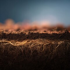 Soil Cross-Section with Root System