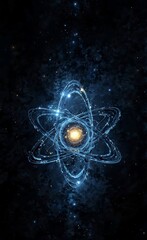 Illustration of an Atom A Visualization of the Structure and Electrons in Orbit