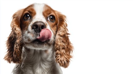Curiosity and Growth in Business, an adorable Cocker Spaniel puppy with soulful eyes looks directly at the camera.