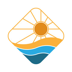 Sun logo icon illustration