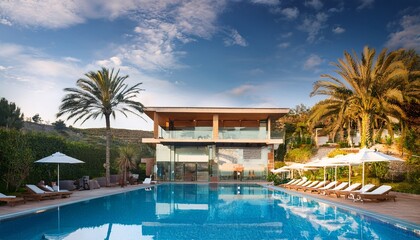 vocation te luxury hotel with a swimming pool