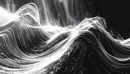 白黒ノイズが揺らめくデジタル砂嵐のグレイングテクスチャ
– Abstract Black and White Static Noise Pattern, Digital TV Snow Effect